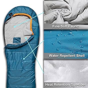 アウトドア寝具 h820099SleepingBag 8141-638j Amazon.co.jp: Azitrek 0度 キャンプ用寝袋 ミイラ 大人用